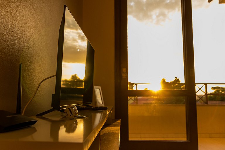 Apto 304 Aconchegante para Passeio ou Trabalho com Sacada